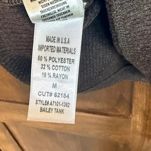 AGOLDE BROWN RACERBACK RIBBED TANK TOP SIZE MEDIUM - Picture 5 of 11